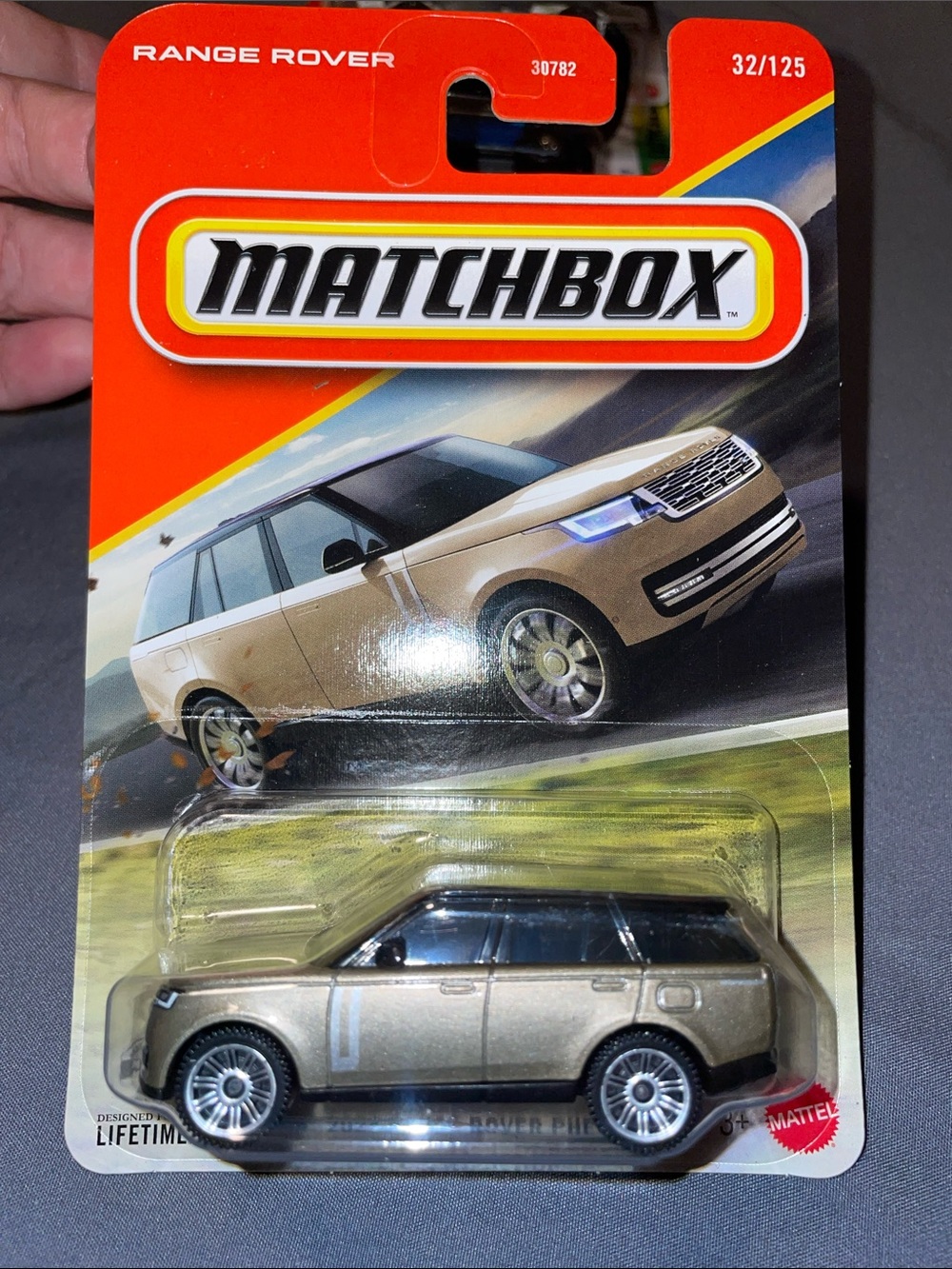 Range Rover Matchbox Toy Car - Metallic Gold and Black